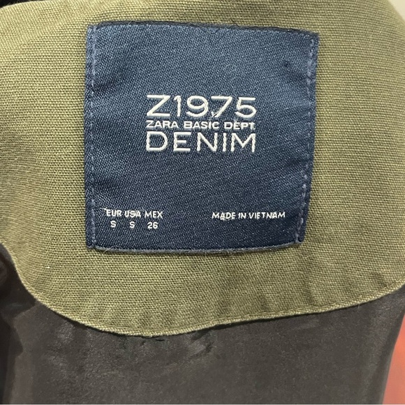 Zara Denim Speak Up Long Bomber Jacket - Picture 10 of 16